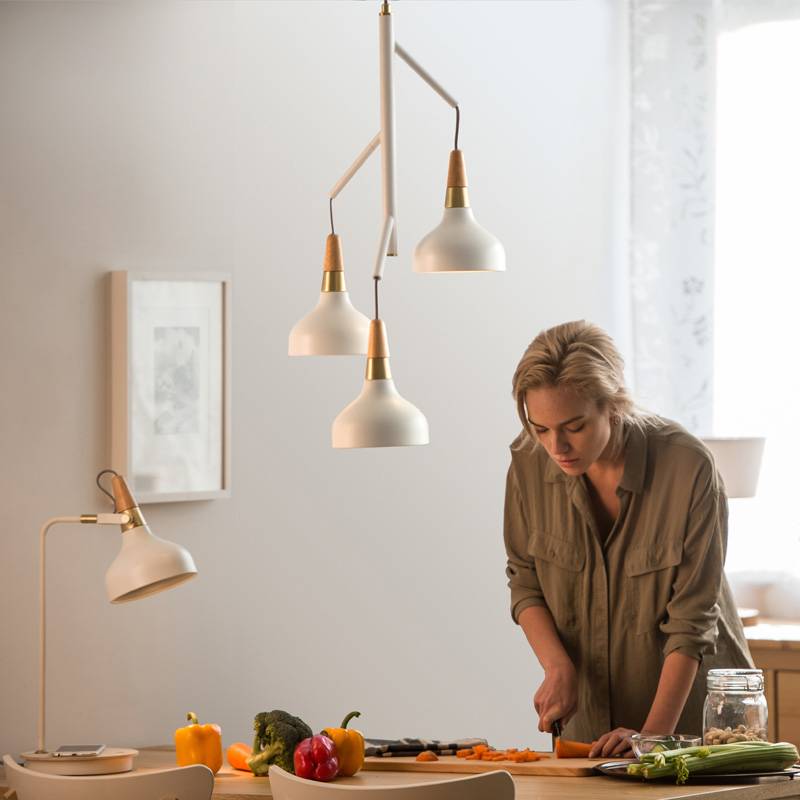 Nordic Dining Room Lights Kitchen Fixtures Modern Style Creative Suspension Luminaire white Iron Pendant Lamp Home Lighting