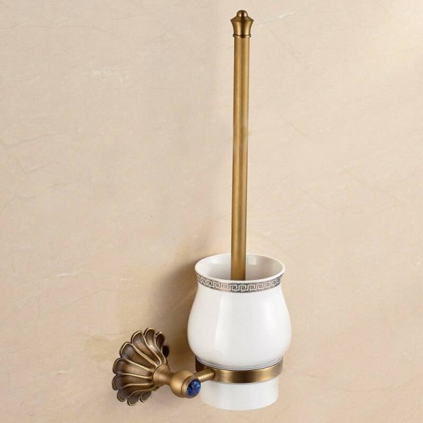 12-Petals Series Antique/Gold/Black/Rose Brass Toilet Brush Holders Bathroom Accessories hardwares