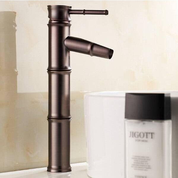12" ORB Bamboo Oil Rubbed Bronze Bathroom Faucet Deck Mounted crane Faucet 9036O