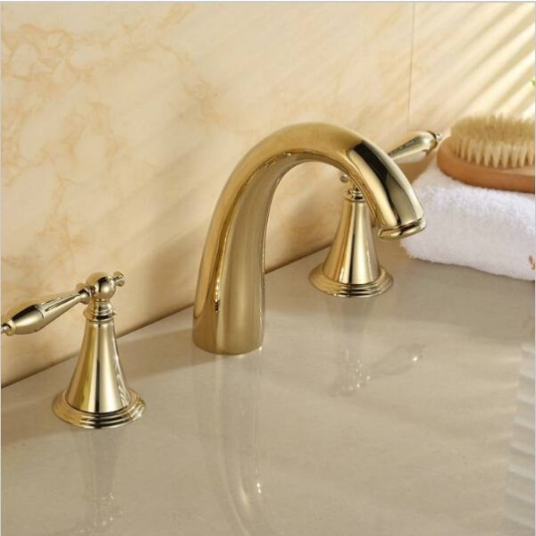 3-hole deck mounted antique wash basin water tap G1053