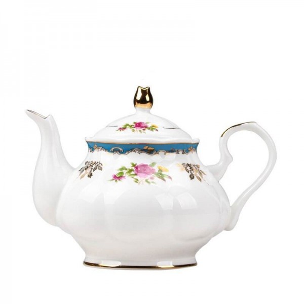 900ml European Style Garden Afternoon Tea Pots Teapot Ceramic Bone Water Pot / Home Drinkware Milk Tea Water Filter Kettle