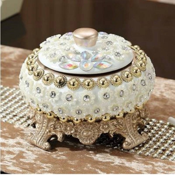 Advanced resin ashtray, beautiful pearl pattern, home office supplies
