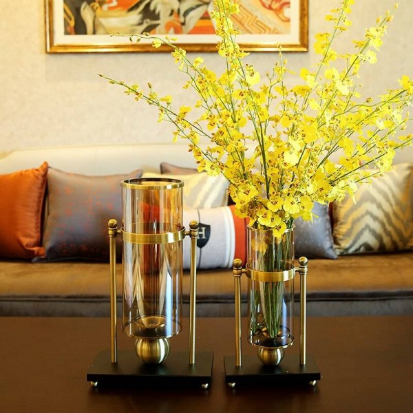 American Home Living Room Table Vase Decoration Ornaments Creative Glass Candlestick Decoration