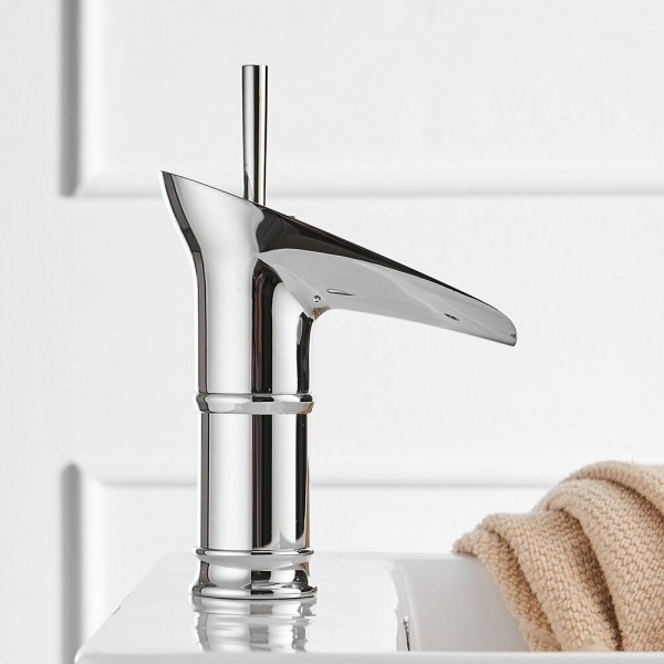Basin Faucets Modern Antique Brass Faucets Mixer Taps Waterfall Spout Water Tap Bathroom Sink Faucet Gold Bath Crane 6088