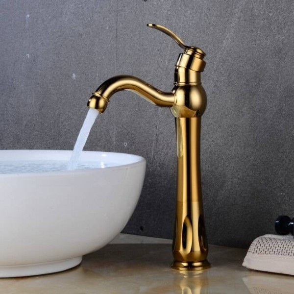 Basin Faucets ORB/Nickel/Black Brass Deck Mount Bathroom Sink Faucet Single Handle 1 Hole Vintage Hot &Cold Mixer Tap XT981