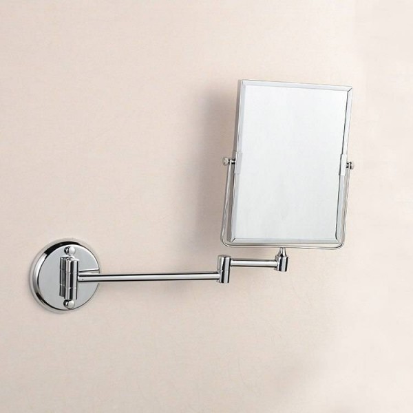 Bath Mirrors 3 x Magnifying Mirror Makeup Cosmetic Mirrors Wall Mounted Double Side Brass Silver Square Mirror Of Bathroom 1758