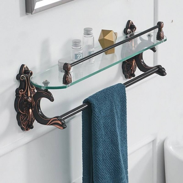Luxury Bathroom Shelves Brass, Bathroom Shelf Towel Rack