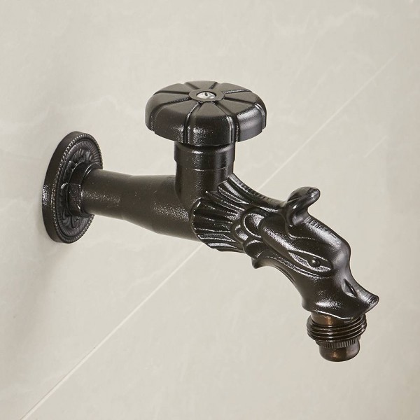 Bidcock Faucet Antique Bronze Dragon Carved Tap Bathroom Mop Faucet Washing Machine Faucet Outdoor Faucet For Garden 811637