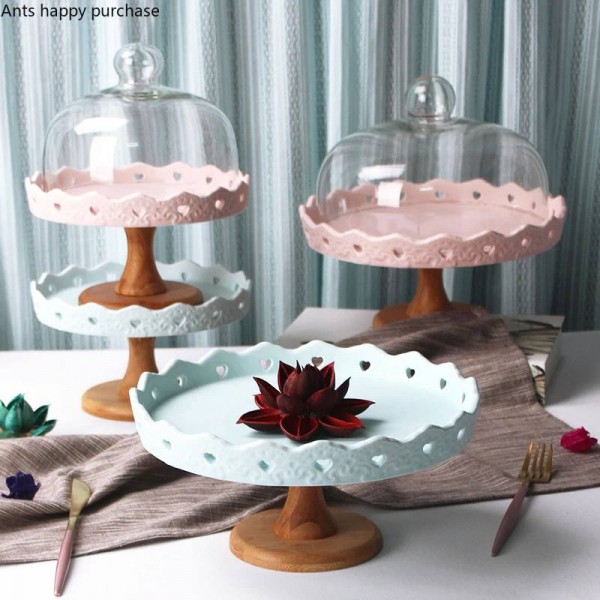 Creative Fruit tray ceramics High fruit bowl Dessert table tray Display stand Cake tray Cake shelf cristmas decoration cupcake