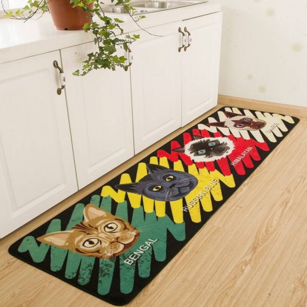 Cute Comet Man Mats Personality Cartoon Pattern Pads Creative Kitchen Carpet Door Dust Doormat Household Carpets Bath Rug