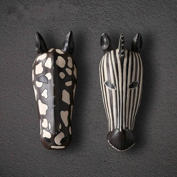 European Wall Hanging Home Decoration Clothing Store Wall Decoration Zebra Head Wall Hanging