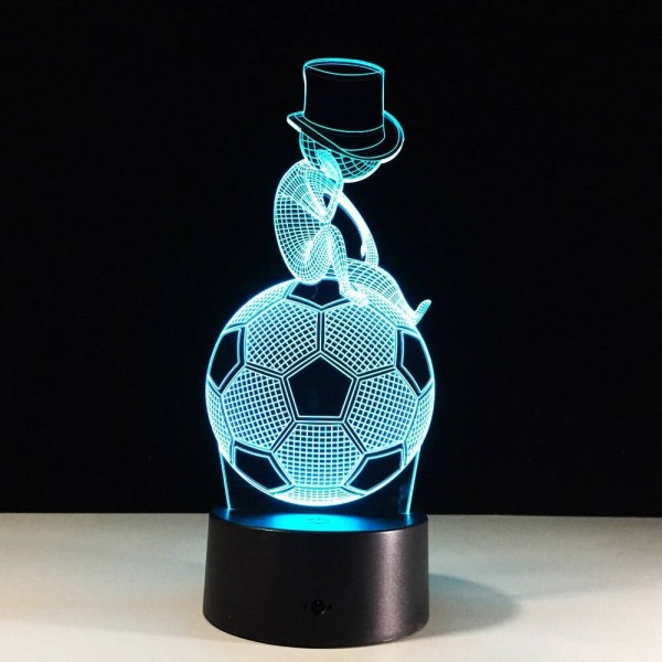 Football 3D LED Touch nightlight 7 Colors changing 3D Visual Led Night Light Kids USB table lamp Baby Sleeping lamp for bedroom