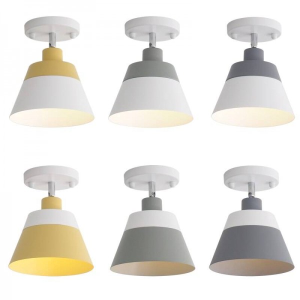 Free adjustable macaron LED ceiling lights modern simple colorful family corridor decoration surface mounted LED lamp