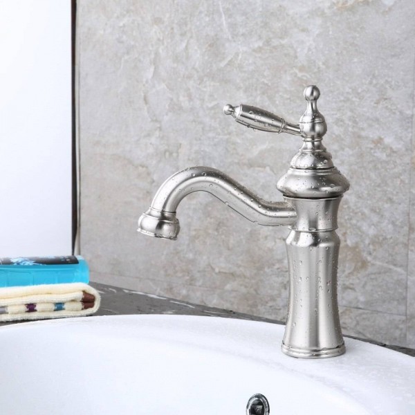  Modern classic nickel wire drawing the latest basin lamp hot and cold water faucet LAD-406