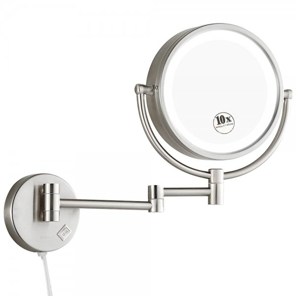 Luxury Wall Mounted Double Sided, Wall Mirror With Extension Arm