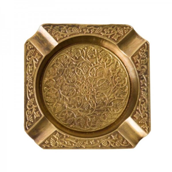  InsFashion classical high-class square handmade brass snack and dried fruit tray for luxury restaurant decor