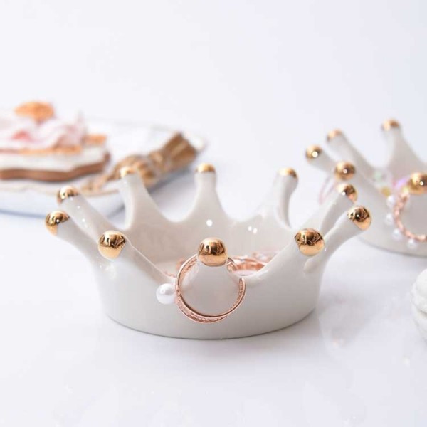 InsFashion exquisite small ceramic earrings and ring dish for fancy girl storage