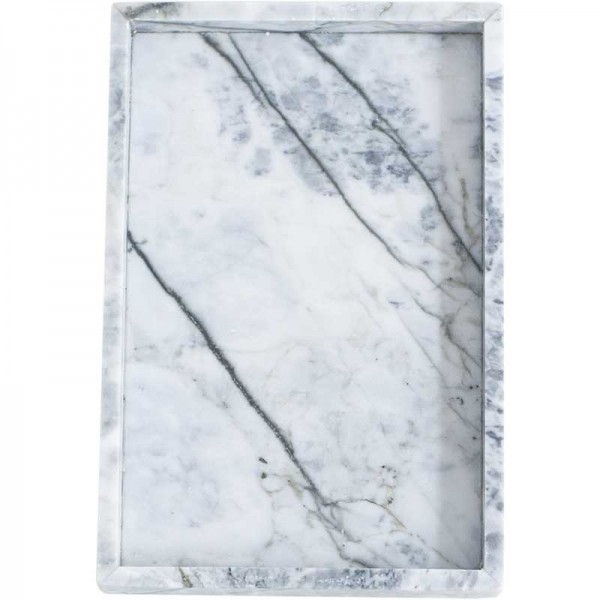  InsFashion simple style rectangle and square grey white natural marble tray for japanese style home decor and storage