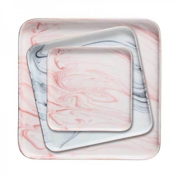  InsFashion super fancy rectangle and square ceramic food tray for elegant russian style home decor