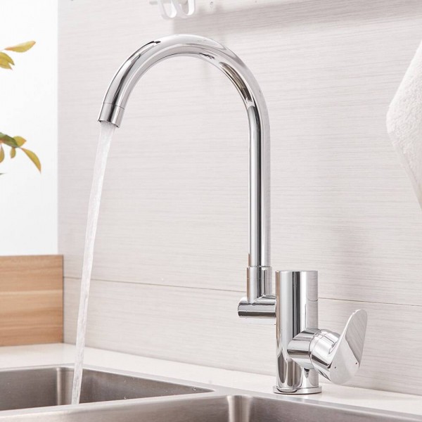 Kitchen Faucet Digital Kitchen Faucet Water Power Sink Mixer Brass Chrome Plated Temperate Display Faucet Smart Tap LAD-16588