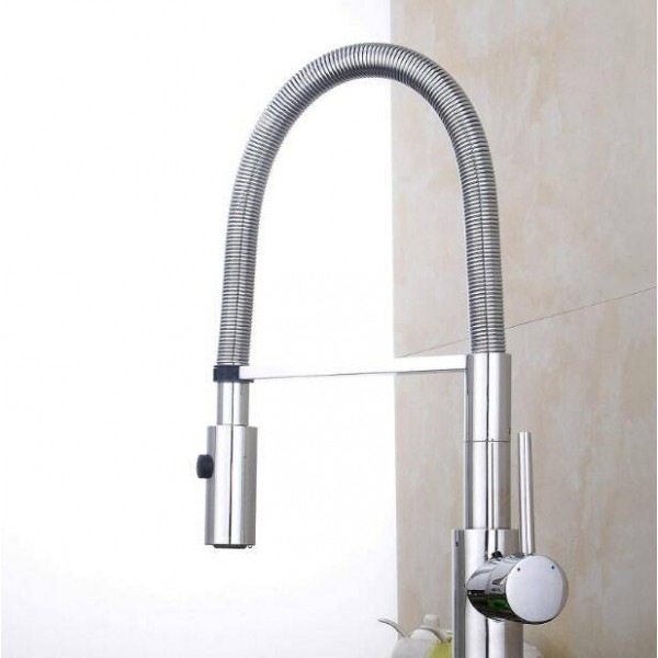 Kitchen Faucet Newly Design 360 Swivel Solid Brass Single Handle Mixer Sink Tap Chrome Hot and Cold Water Torneira LAD-83