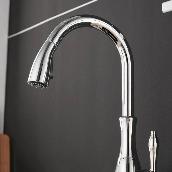 Kitchen Faucets Chrome Single Handle Pull Out Kitchen Tap Single Hole Handle Swivel 360 Degree Water Mixer Tap Mixer Tap 866011