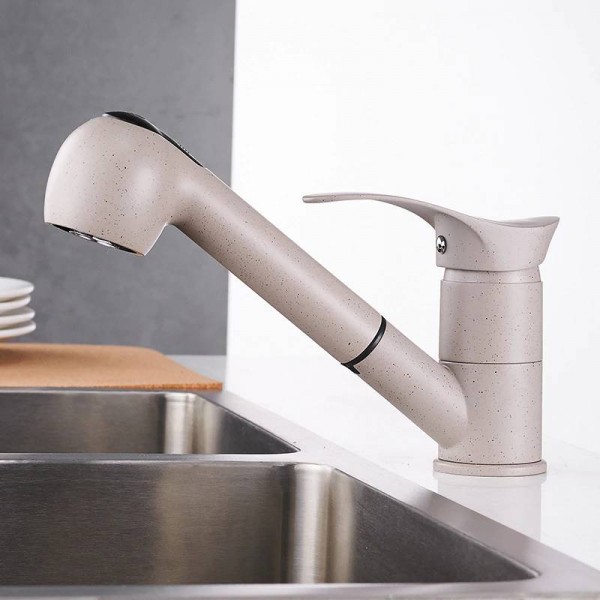 Kitchen Faucets Grifos De Cocina Swivel Pull Out Kitchen Sink Faucet Water-Saving black Basin Crane Mixer Brass Tap LAD-7005