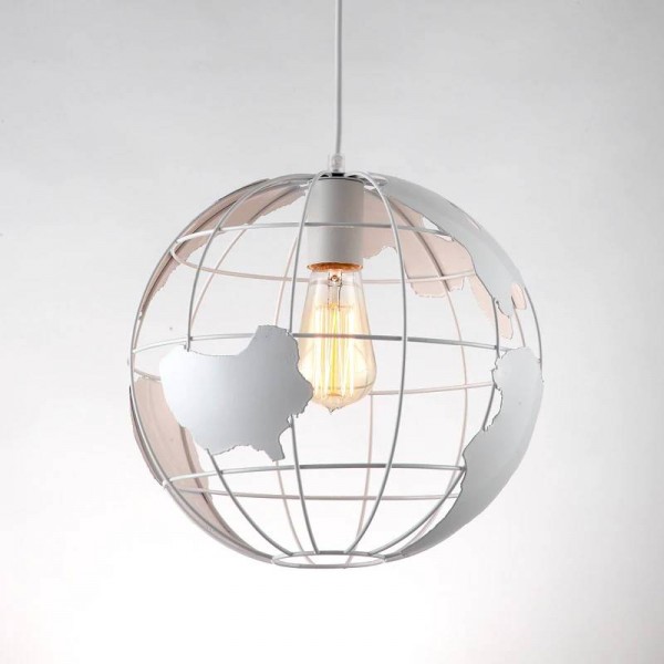 KUNG Globe earth LED pendant light Modern Creative Arts Cafe Bar restaurant bedroom hallway lamp Scandinavian minimalist light