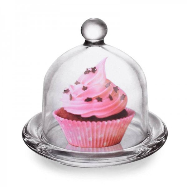 Lead-free glass round cake cover fruit snack plates covered pastry Plate bread tray restaurant window display dust cover