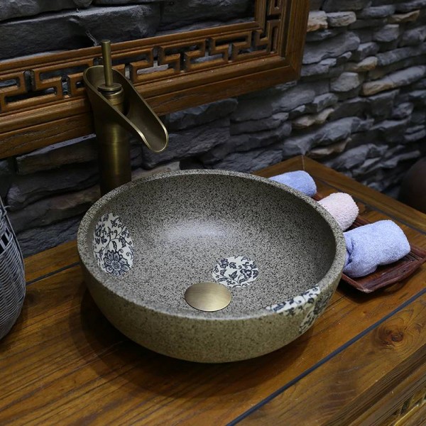 Mini Porcelain Ceramic Washbasin Handmade Countertop Basin Bathroom Sink Ceramic wash basin small 30CM/35CM