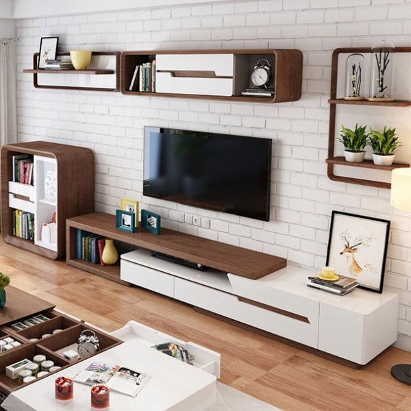 Luxury Modern Extendable Tv Stand, Tv Stand And Bookcase