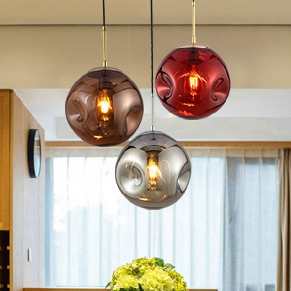 Luxury Modern Lighting Glass Hanging, Red Glass Hanging Lamp
