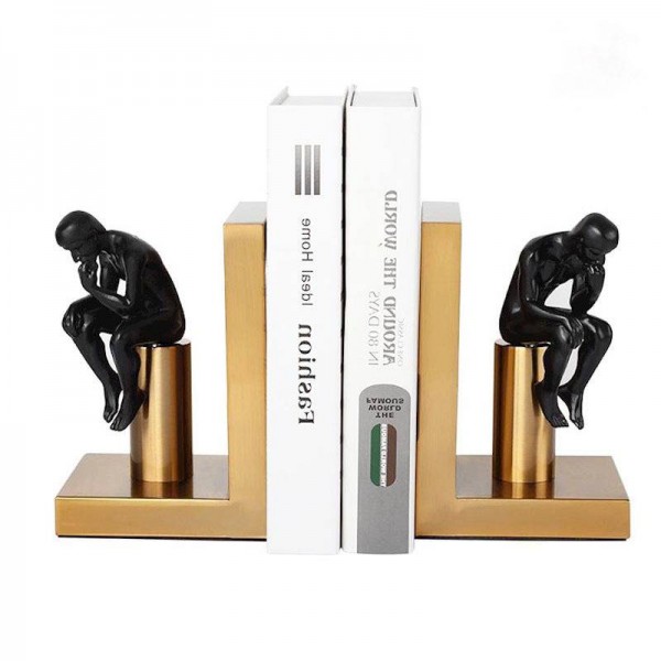 Modern Study Bronze Metal Ornaments Book By Creative Ornaments Home Furnishings European Abstract Character Bookends