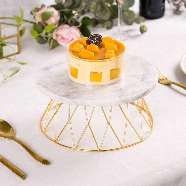Natural Marble Cake Tray Bread Cut Table Dining Table Decoration Ornament