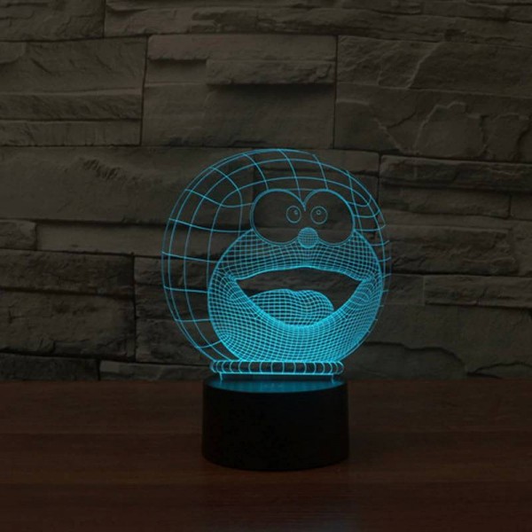 New cartoon Doraemon colorful 3D led night light 7 Colors auto Changing 3D creative table lamp/nightlight for children/baby/kids
