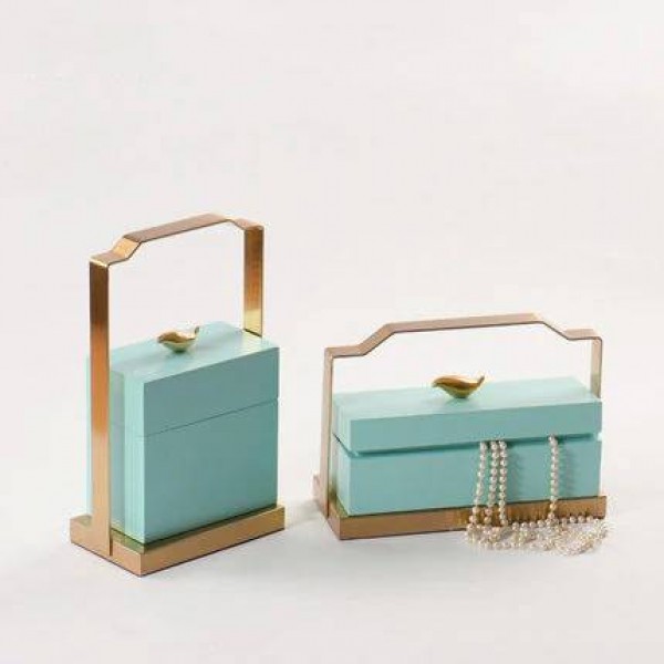 New Style Simple Modern Storage Box Decoration Model Room Creative Jewelry Box Living Room Home Soft Furnishings