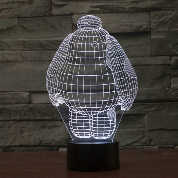 New large white people 3d light lamp LED acrylic colorful holiday deco stereoscopic Nightlight table lamp with touch switch