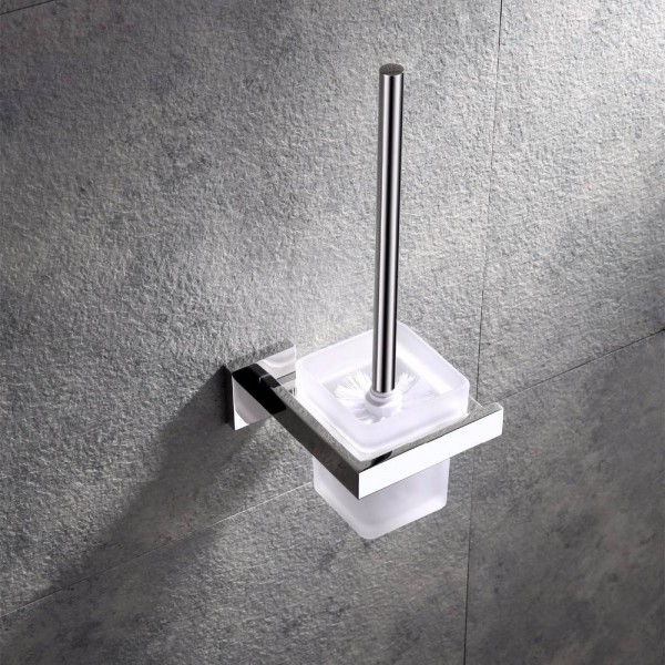 New style Chrome/Black Color Bathroom stainless steel bathroom toilet brush holder Wall Mounted Bathroom accessories 9155K