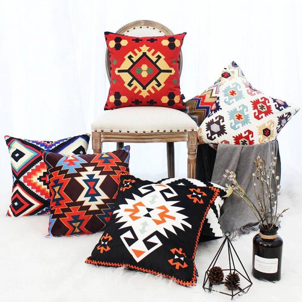 New Trend Exotic Cushion Cover Geometric Elements Pillow Cover Home Cojines Decorativos Para Sofa Housse De Coussin Pillowcases