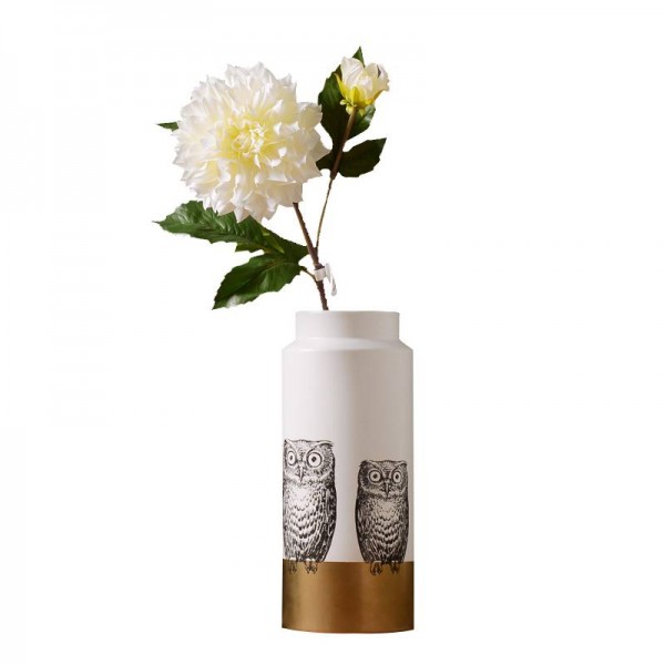 Nordic modern ceramic creative owl vase flower arrangement room personality home interior decoration ornaments