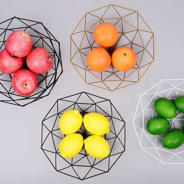 Nordic style Iron Art Fruit Storage Basket Home Organizer Bowl For Vegetable Snacks Candy Kitchen Table Dining Decoration Tool
