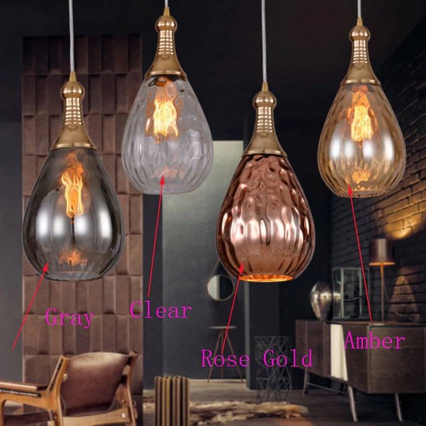 Luxury Nordic water drops glass pendant lights gray amber copper color suspension lampe restaurant cafe bar vintage lighting,Nordic water drops glass pendant lights gray amber copper color suspension lampe restaurant cafe