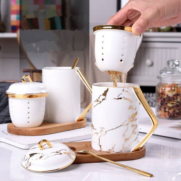 Office Bring Tea Cup Bone Tea Water Separation Scented coffee travel mug cups and mugs