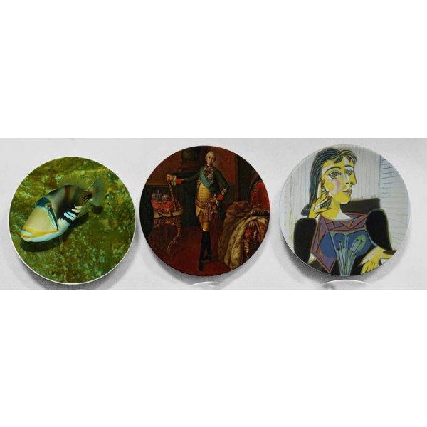 Picasso famous oil painting decorative plate Spanish abstract wall hanging craft dish home/hotel decor round plate