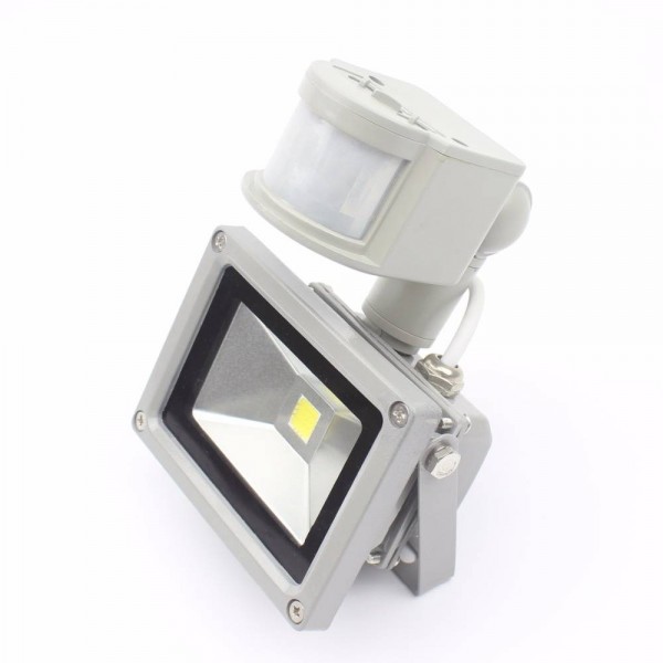 PIR 10W LED floodlight DC/AC12V input IP65 spotlight For Solar system garage security Motion Sensor Time Lux adjustable
