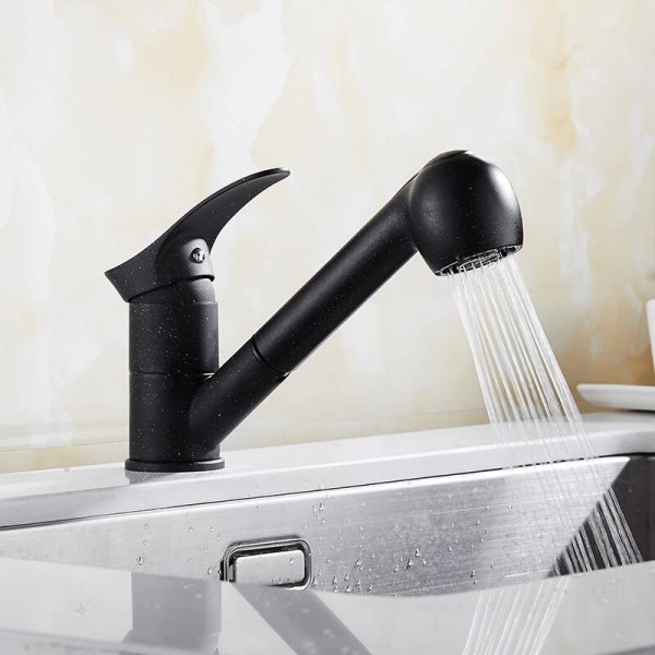 Quartz & Brass Pull Out Faucet Basin Faucet Kitchen Sink Mixer Faucet Hot Cold Mixer Basin Tap Luxury Faucet Crane 9072 Series