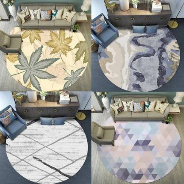 Round Carpet North European Simple Modern Living Room Coffee Table Bedroom Home Study Bedside Hanging Basket Computer Chair Mat