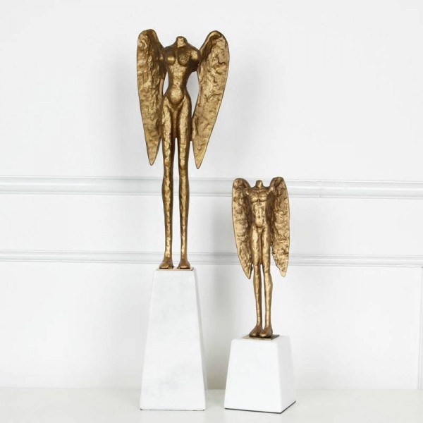 Sculpture Decoration Creative Angel Character Home Decoration Upscale Club Hotel Living Room Marble Decoration Gifts