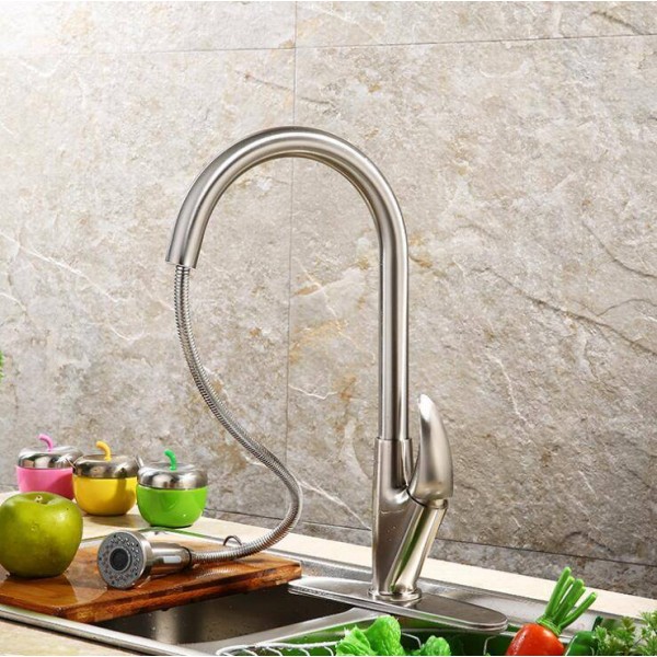 Single Handle Kitchen Faucet Mixer Pull Out Kitchen Tap Single Hole Water Tap Cold and Hot Water Mixer torneira cozinha LAD-58