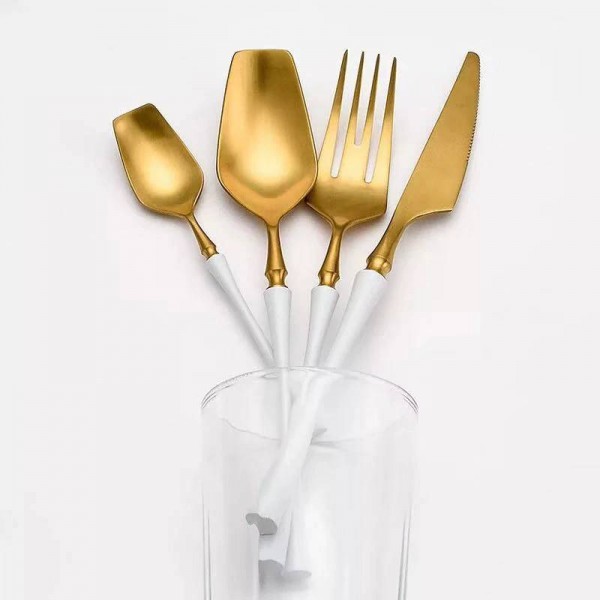 Tableware Set Stainless Steel Cutlery Set Western Food Tableware Luxury Fork Teaspoon Knife Cutlery Set Drop shipping